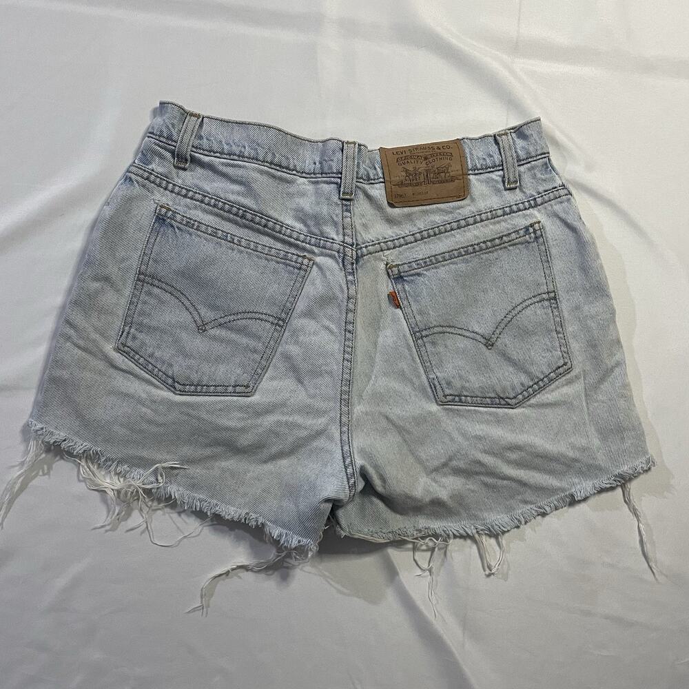 Vintage 1997 Levi's 967 Orange Tab Relaxed Fit Denim Shorts 30” Waist 90s